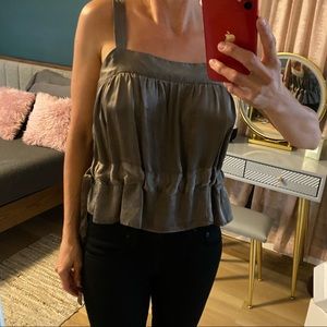 100% silk Solid Rose top. S